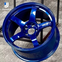 عجلات DJJ مصنوعة يدويًا باللون الأزرق مقاس 17-22 بوصة لسيارات تويوتا 86 وسوبرا وسوبارو BRZ وهوندا سيفيك FL5 ونيسان سكايلاين