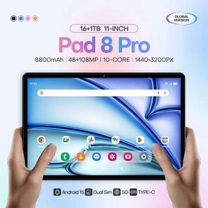 แผ่นรองถนอมสายตา11นิ้วแท็บเล็ต8 Pro สำหรับเด็กความละเอียด1440*3200 16 + 1TB แอนดรอยด์สำหรับการศึกษา MTK Processor - Product Image 6