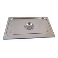 Conteneur de stockage alimentaire en acier inoxydable de haute qualité, style européen 1/1 GN, pour la restauration et les buffets de restaurant avec couvercle