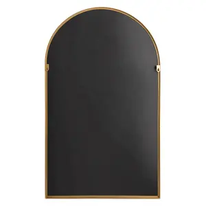 Arco in metallo con cornice in oro a tutta lunghezza corpo lunga medicazione in piedi di alta qualità del pavimento specchio a parete