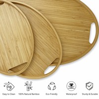 Offre Spéciale : Plateau de Service Ovale en Bambou Écologique Jetable pour Petit-Déjeuner – Idéal Hôtels et Cuisines – Assiette à Dessert Sûre – En Stock