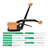 Outil de cerclage manuel en acier A333, conception sans joint, cerclage manuel sans scellage pour palettes, balles, caisses et emballages