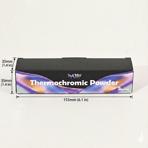 LEQU 5 Colors Thermochromic Pigment Powder Set Temperature Change Color Powder for Epoxy Resin Art DIY Craft - Product Image 6