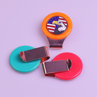 Clips de chapeau en fer et plastique de diverses couleurs, épingles à chapeau, design de logo personnalisable, pince à billets, gravure laser/UV, marqueur de balle de golf