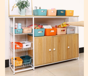 Panier de rangement de bureau ouvert pour jouets, cosmétiques, livres et papeterie - Conteneur en plastique écologique et imperméable - Product Image 5