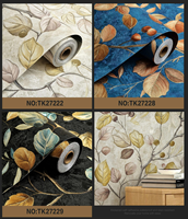 Rouleaux de papier peint floral en relief 3D, papier peint vinyle imperméable, installation facile en DIY pour la décoration murale intérieure des hôtels et des foyers
