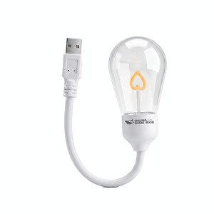 Smiling Shark 360 Bendable USB Plug In Night Light Warm Bulb Shape S Curve Flexible <b>Silicone</b> <b>Tube</b> Ambient Lamp - Product Image 3