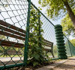 Malla de Alambre de Hierro Recubierta de PVC Verde, Diseño Moderno, 7 Pies de Altura, Fácil de Montar, para Uso en Jardín <span class=keywords><strong>Exterior</strong></span> - Product Image 1