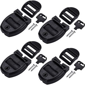 Kit de remplacement de loquet de couvercle de spa, ensemble de 4 pièces, pince en plastique noir avec vis pour fixation sécurisée de la couverture de baignoire - Product Image 1