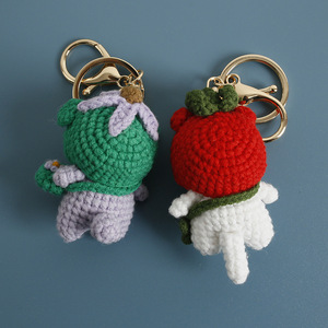 Vente en gros de mini pendentifs porte-clés en crochet faits main, animaux en fil Amigurumi (ours, chat, chaton), poupées, en vrac - Product Image 4
