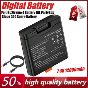 7.4V 12000mAh haute capacité pour <span class=keywords><strong>JBL</strong></span> <span class=keywords><strong>Xtreme</strong></span> 4 <span class=keywords><strong>batterie</strong></span> <span class=keywords><strong>JBL</strong></span> PartyBox Stage 320 <span class=keywords><strong>batterie</strong></span> de rechange avec entrée TYPE-C pour haut-parleur Portable - Product Image 2