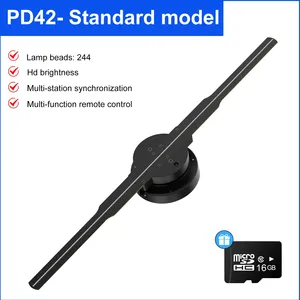 พัดลม LED สำหรับ3D โฮโลแกรม<span class=keywords><strong>2</strong></span>ใบมีด42ซม. อุปกรณ์โฮโลแกรม3D สำหรับร้านค้าในร่มและซูเปอร์มาร์เก็ตอุปกรณ์โฆษณาอื่นๆ - Product Image 6