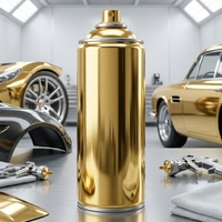 Peinture en aérosol pour rénovation automobile, effet chrome doré miroir, 400 ml, haute brillance, séchage rapide, pour voiture, moto, véhicule utilitaire