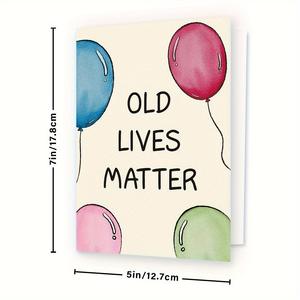 การ์ด Myway 2026 New Lives Matter การ์ดเกษียณสำหรับผู้หญิงและผู้ชาย การ์ดอวยพร<span class=keywords><strong>วัน</strong></span>เกิดตลกๆ เหมาะสำหรับครอบครัว - Product Image 3