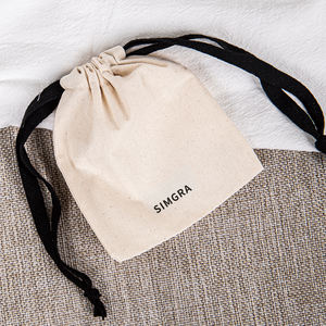 Pochette cadeau pour bijoux <span class=keywords><strong>en</strong></span> coton biologique et lin, biodégradable et recyclable, avec cordon de serrage - Product Image 1