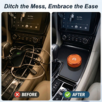 Adaptateur sans fil 2-en-1 CarPlay Android Auto 2026 pour voitures équipées d'un système filaire d'origine, USB-A/Type-C, Reconnexion automatique stable, Mise à jour OTA