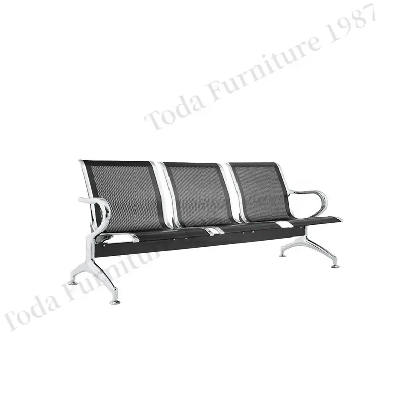 Sitz Flughafen Stuhl Wartezimmer Bank Aluminium Link Lounge 3 Sitze Sofa Aluminium in Guangdong Metall Stahl Verpackung Modernes Büro