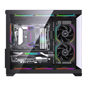 LOVINGCOOL Nuevo estilo <span class=keywords><strong>PC</strong></span> Case Micro MATX ITX Mid Tower Gamer Chasis <span class=keywords><strong>Gaming</strong></span> Transparente Glass Side Plate <span class=keywords><strong>Computer</strong></span> Case - Product Image 3