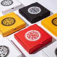 Boîte à pizza écologique, emballage en carton ondulé de qualité alimentaire, boîte à pizza personnalisée avec votre logo