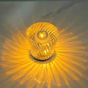 3-way Dimmable Ambient Light with USB Charging Port K9 Crystal Diamond <b>Table</b> <b>Lamp</b> - Product Image 2