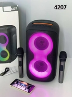 Altavoces Amplificados Karaoke, Altavoces Grandes para Exteriores, Fiesta de DJ, Altavoz Karaoke Dual de 4 Pulgadas con Micrófono y Bluetooth