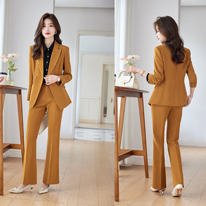 Women's Black Suit Set Three Quarter Sleeve Polyester Anti-Wrinkle Formal Spring Workwear - Product Image 2