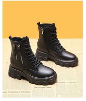 Vente flash - Bottines à plateforme pour femmes, style écossais, confortables, de haute qualité, chaussures décontractées tendance