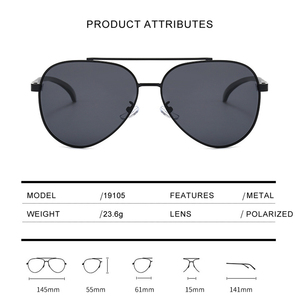 Nuovi <span class=keywords><strong>Occhiali</strong></span> <span class=keywords><strong>da</strong></span> <span class=keywords><strong>Sole</strong></span> <span class=keywords><strong>Aviator</strong></span> <span class=keywords><strong>Polarizzati</strong></span> per Uomo, Anti-UV, in Alluminio e Magnesio, per Guida e Tempo Libero - Product Image 2