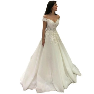 Off The Shoulder <b>Lace</b> Wedding Dress A Line Sweetheart Neckline <b>White</b> Vintage Style Gown 2026 New Design - Product Image 5