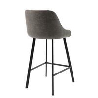 Tabouret de bar gris à siège en mousse haute densité spécial personnalisé