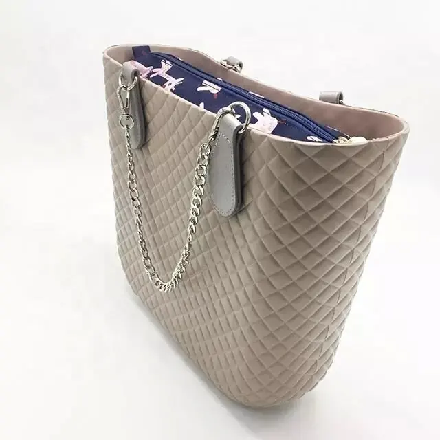 Bolso de mano de silicona para mujer, bolsa de playa, impermeable, para compras en línea
