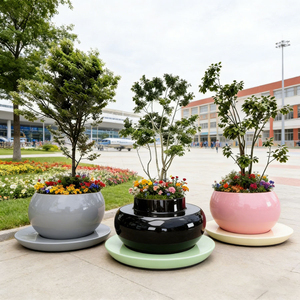 Banco Moderno Ecológico com Vaso de Flores Integrado para Áreas Comerciais, Parques Urbanos, Shoppings, Praças e Jardins - Product Image 4