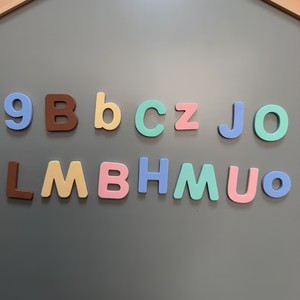 颜色编码大写字母和小写字母磁性字母冰箱贴学龄前儿童早期学习教育玩具 - Product Image 4