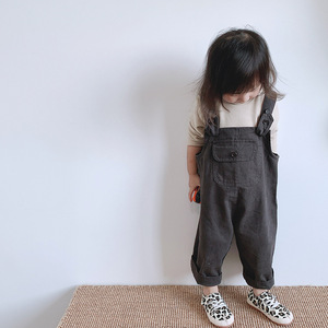 Enfants Automne Nouveau Garçon Vêtements Enfants 2 ans Enfants Pantalons Bébé Fille Bretelles - Product Image 3