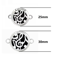 Mandala 30mm En Acier Inoxydable Arôme Parfum Diffuseur Bracelet Médaillon Aromathérapie Bracelet DIY Femmes Fabrication de Bijoux Sans Chaîne