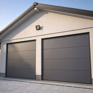 Porte de <span class=keywords><strong>garage</strong></span> <span class=keywords><strong>sectionnelle</strong></span> en acier peint, bleu clair, à panneaux plats, isolée, <span class=keywords><strong>motorisée</strong></span>, antivol, télécommandée, pour maison en briques - Product Image 6