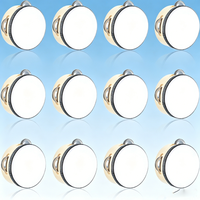 Tambourin en bois pour enfants, personnalisé, mini, 4, 6, 8, 10 pouces, idéal pour les mariages et les fêtes, vente en gros