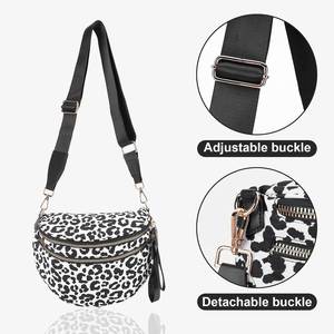 Sac bandoulière polyvalent à multiples poches et sangle large réglable, motif léopard, pour le quotidien, la gym et un style de vie actif - Product Image 4