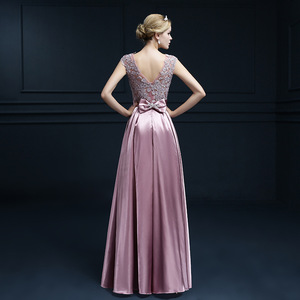 Pink Evening Gown Off The Shoulder A Line Satin Long Dress Elegant Fashion Show Outfit Adult Women's Dress - Product Image 4