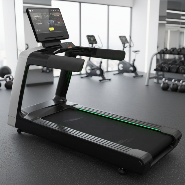 Commercial Use Electric Treadmill LED Touchscreen Display Heavy Duty Steel Construction 3HP Gym Cardio Machine H7T