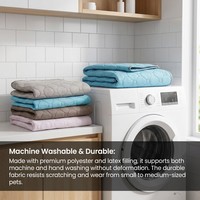 Tapis rafraîchissant pour animaux de compagnie OEM moderne, imprimé, doux, auto-refroidissant, lavable, imperméable, portable, pour l'été, pour grands chiens