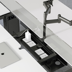 2024 più recente scrivania modulare in legno 2 4 6 8 posti postazione di Coworking mobili con <span class=keywords><strong>spazio</strong></span> <span class=keywords><strong>aperto</strong></span> estendibile per il personale - Product Image 6