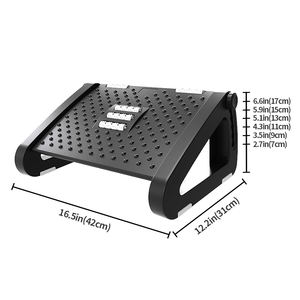 Verstelbare duurzame kunststof voetsteun met massageknopen Roller MultiColor bureaustoel voetsteun Ergonomisch gekanteld ontwerp - Product Image 2