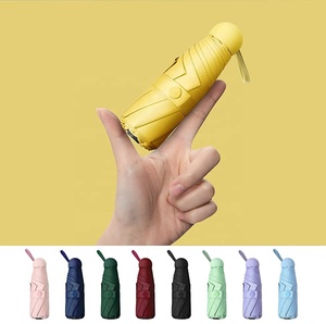 Sombrilla de Mano Plegable Resistente a los Rayos UV, Mini Sombrilla de <span class=keywords><strong>Gel</strong></span> Negra en Forma de Cápsula, Sombrilla de Cinco Puntas - Product Image 5