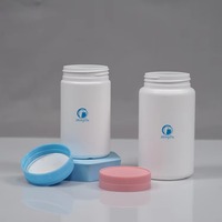 Bouteille de complément alimentaire en HDPE blanc de 275 ml avec bouchon à vis pour vitamines, capsules, comprimés, compléments alimentaires et emballages pharmaceutiques
