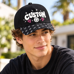 Gorra de cinco paneles personalizada con visera de rayas finas, letras en relieve, marcas bordadas, OEM ODM, venta al por mayor, verde oliva, unisex - Product Image 4
