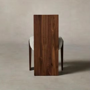 Bắc Âu đơn giản kem phong cách nhung cừu rắn gỗ Ghế ăn được sử dụng trong nhà hàng phòng khách sạn - Product Image 5