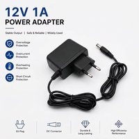 Adaptateur secteur AC/DC 12V 1A, prise murale EU, sortie DC 12W, alimentation 12V 1A pour bande LED et décodeur