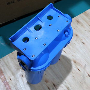 <span class=keywords><strong>Filtre</strong></span> à <span class=keywords><strong>eau</strong></span> mural standard 10"x2.5" à 2 étages bleu avec entrée et sortie en laiton de 10 1/2 pouces pour usage domestique - Offre Spéciale - Product Image 3