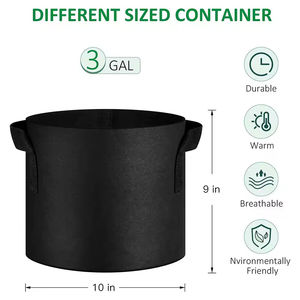 Оптовая продажа, растительная сумка для питомника, подвесная бирка, растительный мешок, 3 галлона, цветочные тканевые горшки для садовых растений - Product Image 2